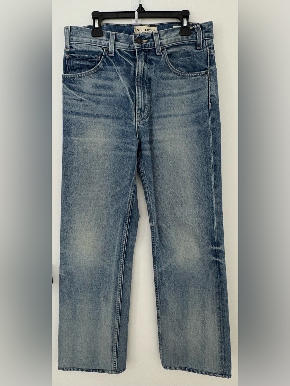 Nili Lotan Mitchell Mid - Rise Straight Jeans